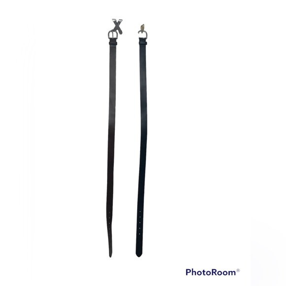 2 GAP Leather Belts Black and Brown Length 40 1/2 inches - Picture 2 of 7